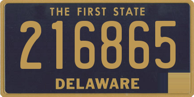 DE license plate 216865