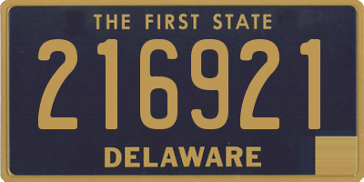 DE license plate 216921