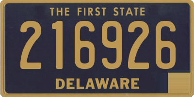 DE license plate 216926