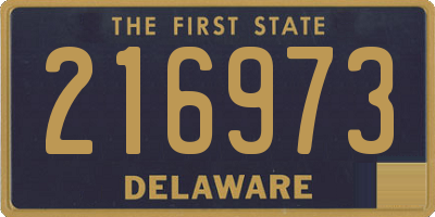 DE license plate 216973