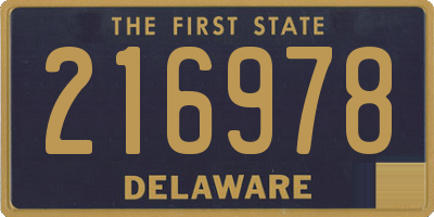 DE license plate 216978