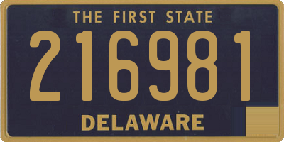 DE license plate 216981