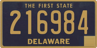 DE license plate 216984