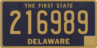 DE license plate 216989