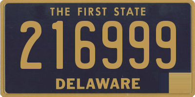 DE license plate 216999