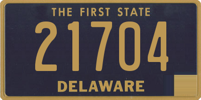 DE license plate 21704