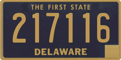 DE license plate 217116