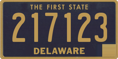 DE license plate 217123