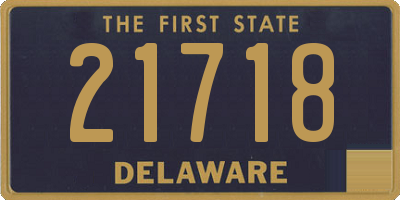 DE license plate 21718