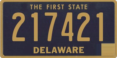 DE license plate 217421