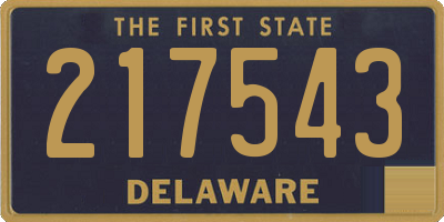 DE license plate 217543