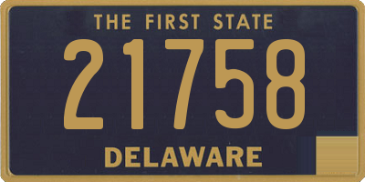 DE license plate 21758