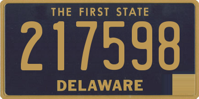 DE license plate 217598