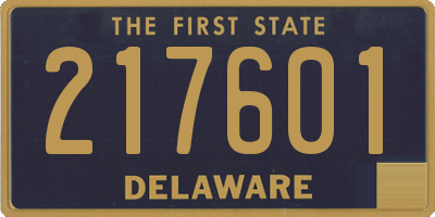 DE license plate 217601