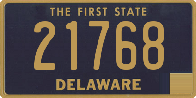 DE license plate 21768