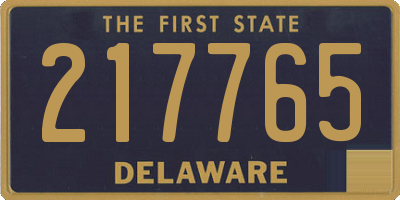 DE license plate 217765