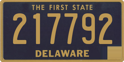 DE license plate 217792