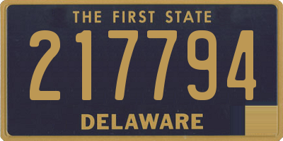 DE license plate 217794