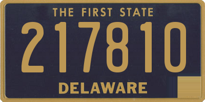 DE license plate 217810