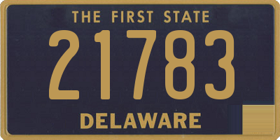 DE license plate 21783