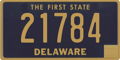 DE license plate 21784