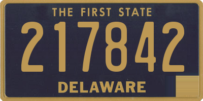 DE license plate 217842