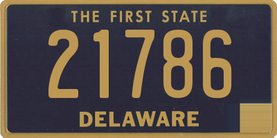 DE license plate 21786