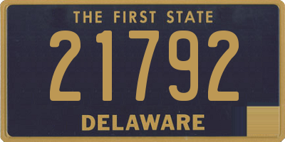 DE license plate 21792