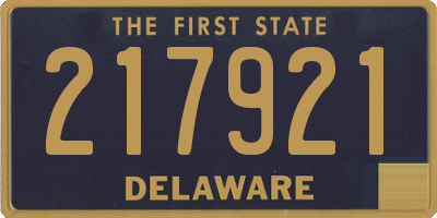 DE license plate 217921