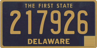 DE license plate 217926