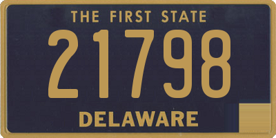 DE license plate 21798