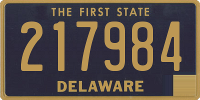 DE license plate 217984