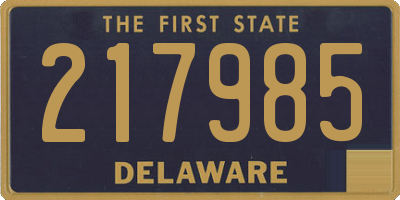 DE license plate 217985