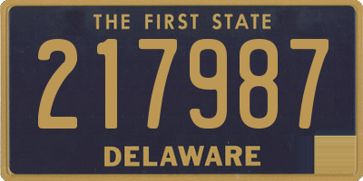 DE license plate 217987