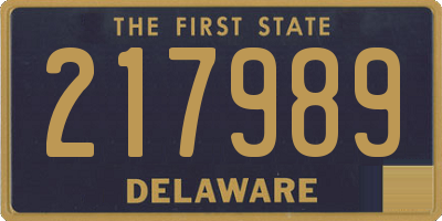 DE license plate 217989