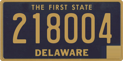 DE license plate 218004