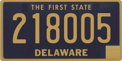 DE license plate 218005