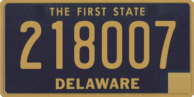 DE license plate 218007