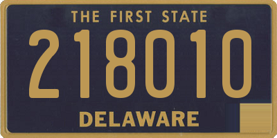 DE license plate 218010