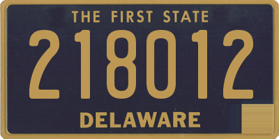 DE license plate 218012