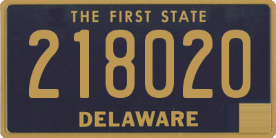 DE license plate 218020