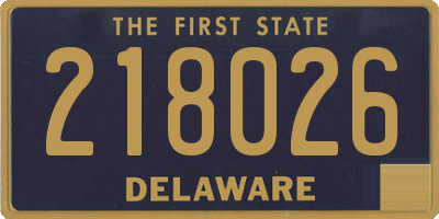 DE license plate 218026