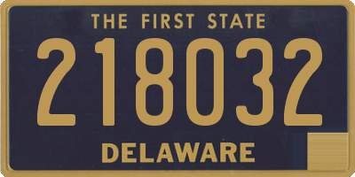 DE license plate 218032