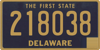 DE license plate 218038