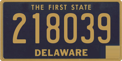 DE license plate 218039