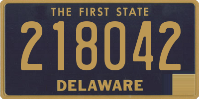 DE license plate 218042
