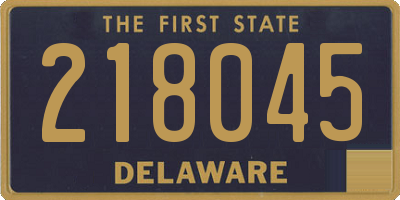 DE license plate 218045