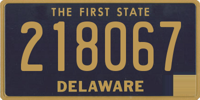 DE license plate 218067