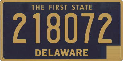 DE license plate 218072