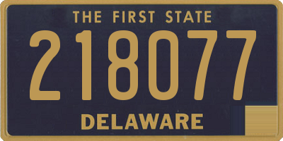 DE license plate 218077